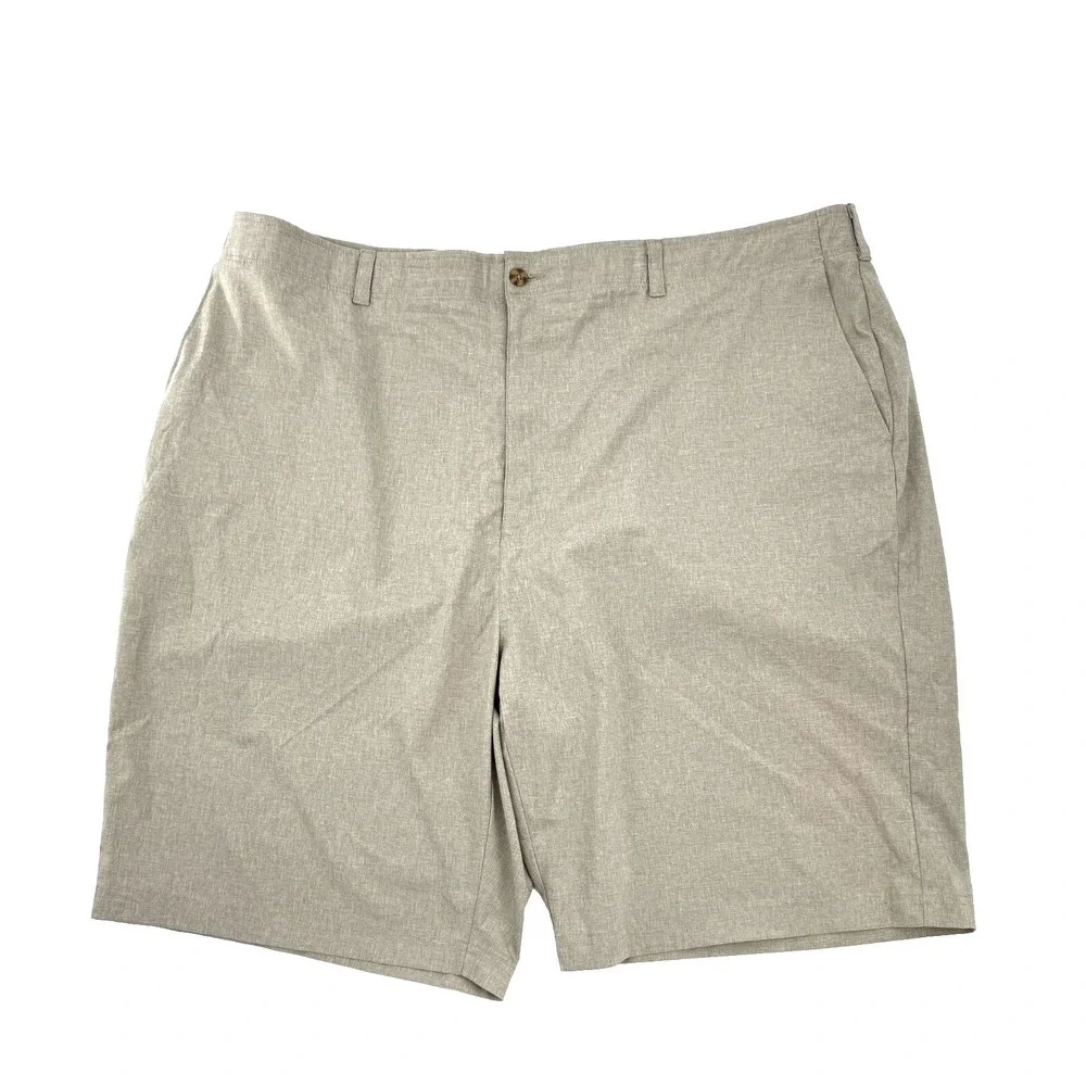 Ben Hogan Men's Golf Shorts 44 Beige Activewear Flat Front Stretch Preppy‎ Chino